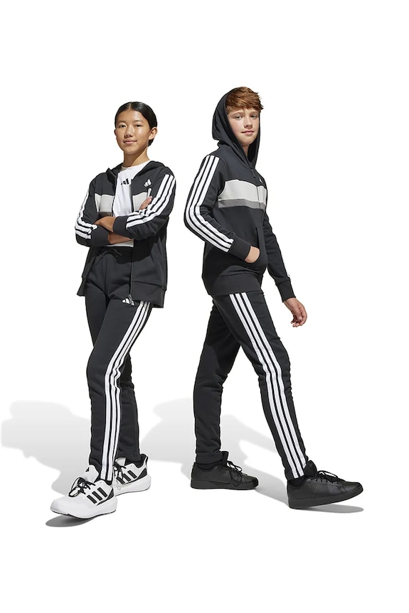 Παιδική φόρμα adidas πλεκτό ύφασμα μαύρο JC7520