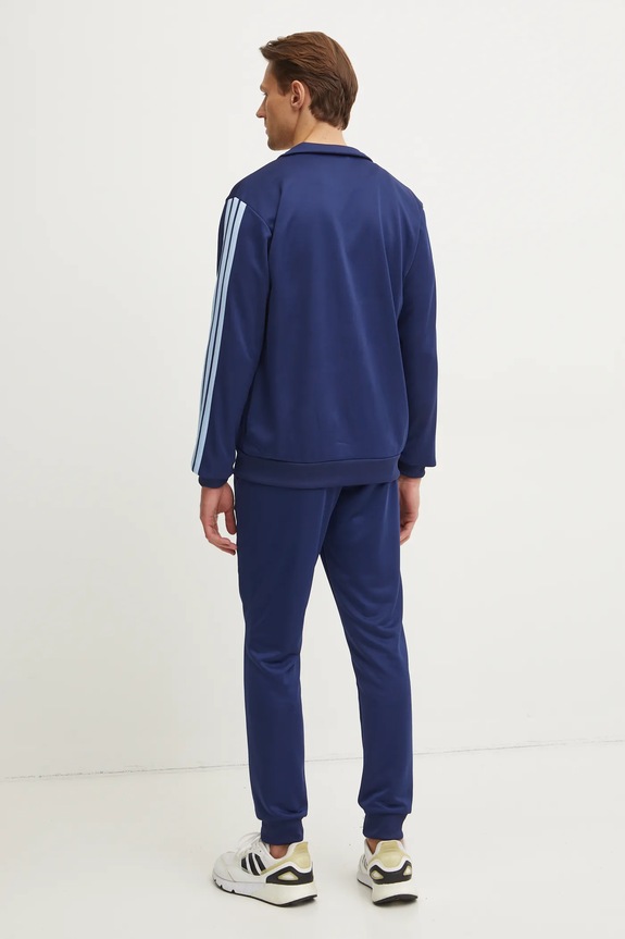 adidas tuta da ginnastica 3S FT TT TS JI8873 blu navy AW25