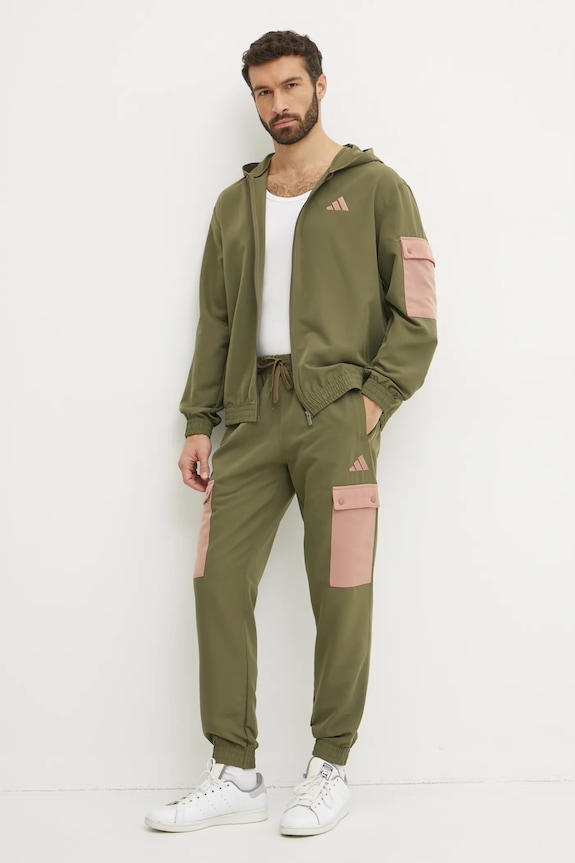 Спортивний костюм adidas M WV CRG TS тканина зелений JI8889