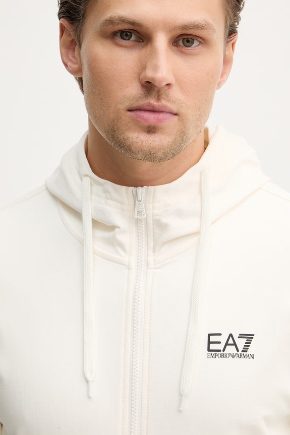 EA7 Emporio Armani dres bawełniany PJVRZ.8NPV63 beżowy