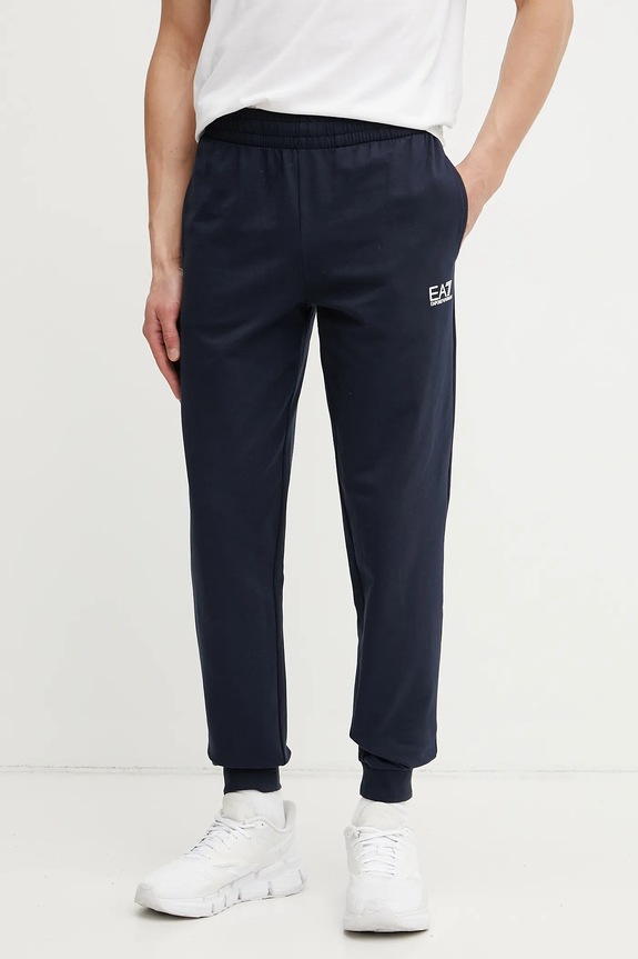 Бавовняний спортивний костюм EA7 Emporio Armani темно-синій PJVRZ.8NPV63