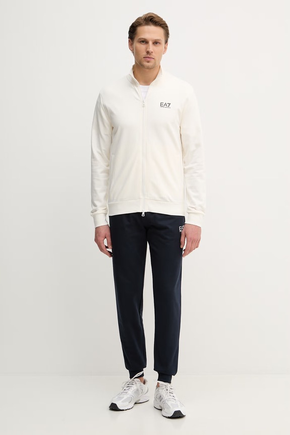 Βαμβακερή φόρμα EA7 Emporio Armani βαμβάκι μπεζ PJVRZ.8NPV60