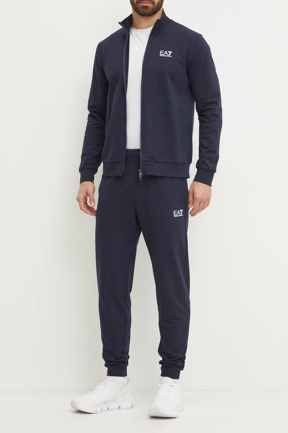 Bavlněná tepláková souprava EA7 Emporio Armani námořnická modř PJVRZ.8NPV60