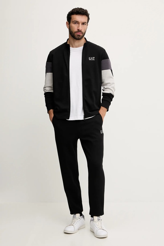 EA7 Emporio Armani melegítő szett mintás fekete AF12660.7M000282
