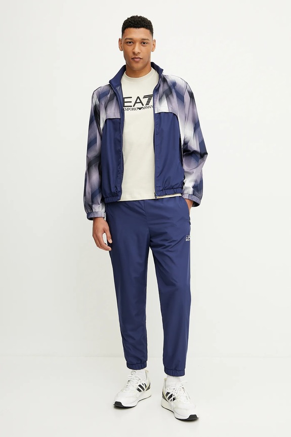 EA7 Emporio Armani melegítő szett apró mintás sötétkék AF12948.7M000174
