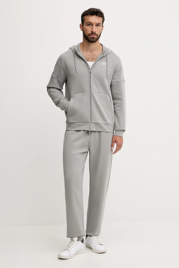Tepláková souprava EA7 Emporio Armani pletenina šedá AF10377.7M000914