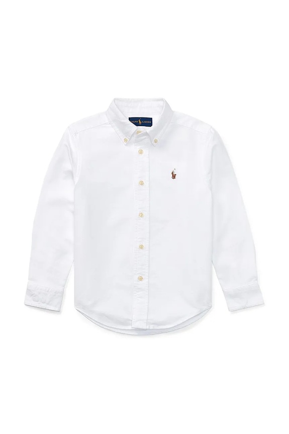 Polo Ralph Lauren camicia di cotone per bambini 322677133001 bianco SS26