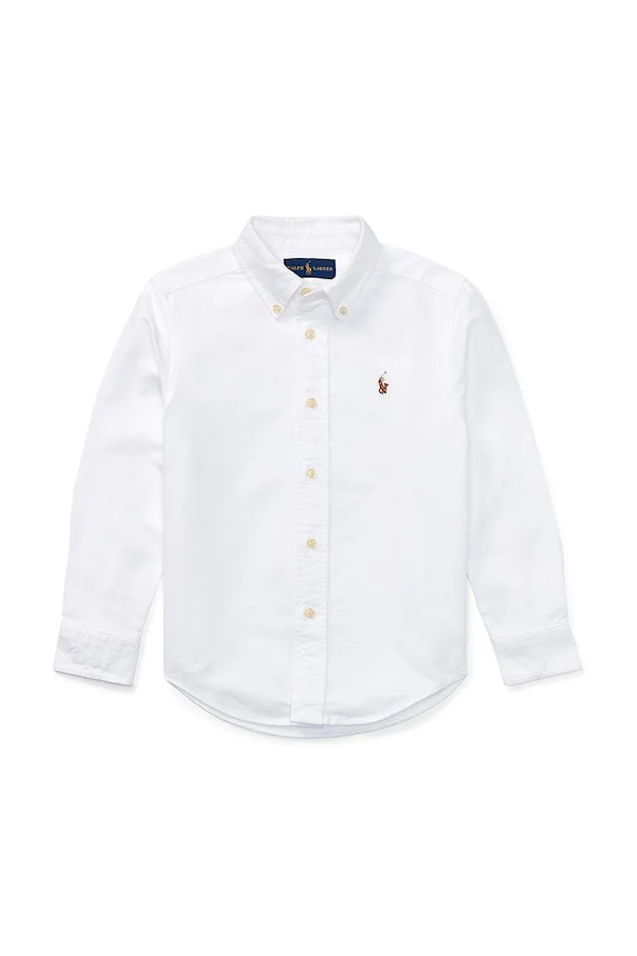 Polo Ralph Lauren camicia di cotone per bambini 322677133001 bianco SS26