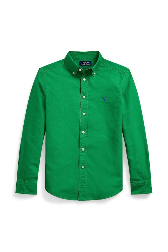 Polo Ralph Lauren koszula bawełniana dziecięca bawełna zielony 323858909018
