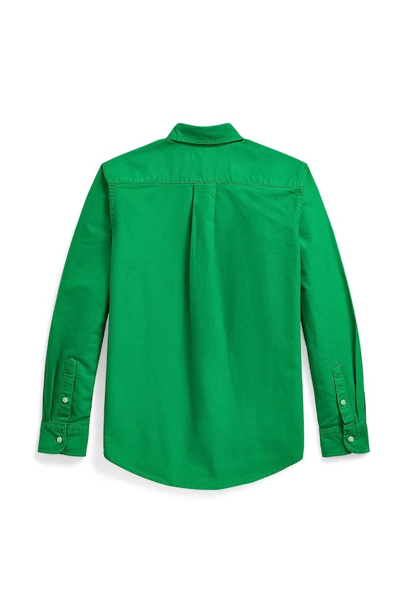 Polo Ralph Lauren koszula bawełniana dziecięca 323858909018 zielony SS25