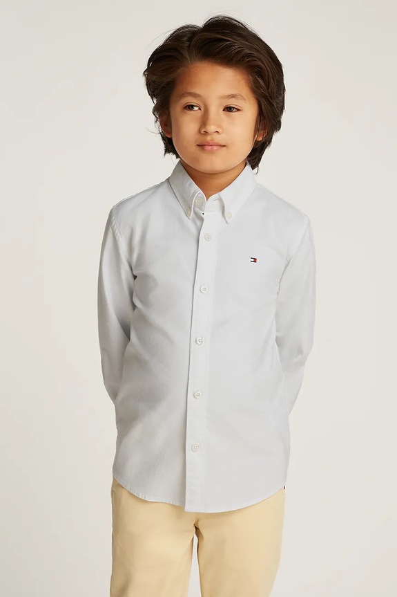 Tommy Hilfiger koszula dziecięca z elastanem biały KB0KB08728.104.122.PPYA