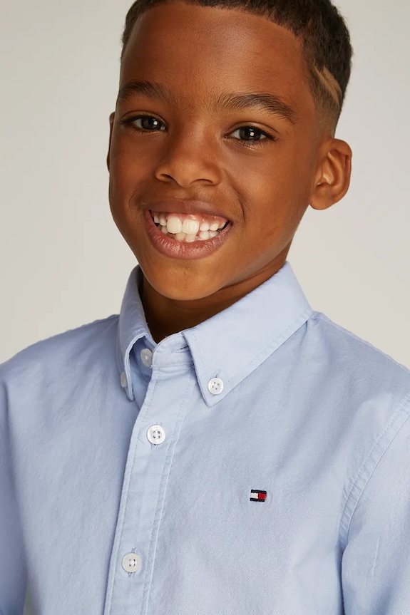 Tommy Hilfiger camicia per bambini KB0KB08728.128.176.PPYA blu