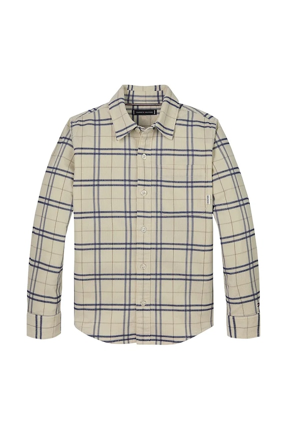 Tommy Hilfiger camicia per bambini KB0KB09338.128.176.PPYA beige SS25