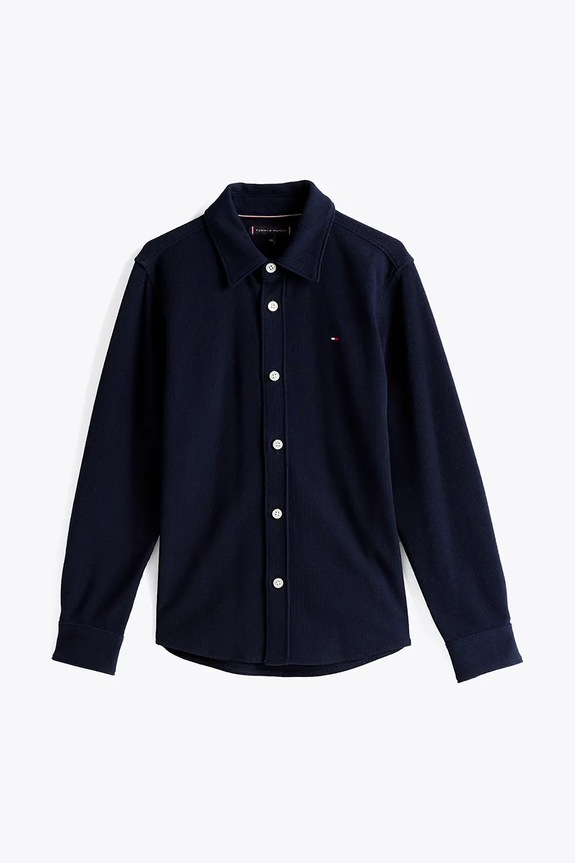 Tommy Hilfiger cămașă copii KB0KB09339.128.176.PPYA bleumarin SS25