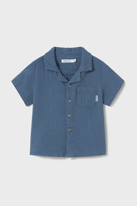 Mayoral koszula bawełniana dziecięca bawełna granatowy 1111.3C.Baby.PPYA