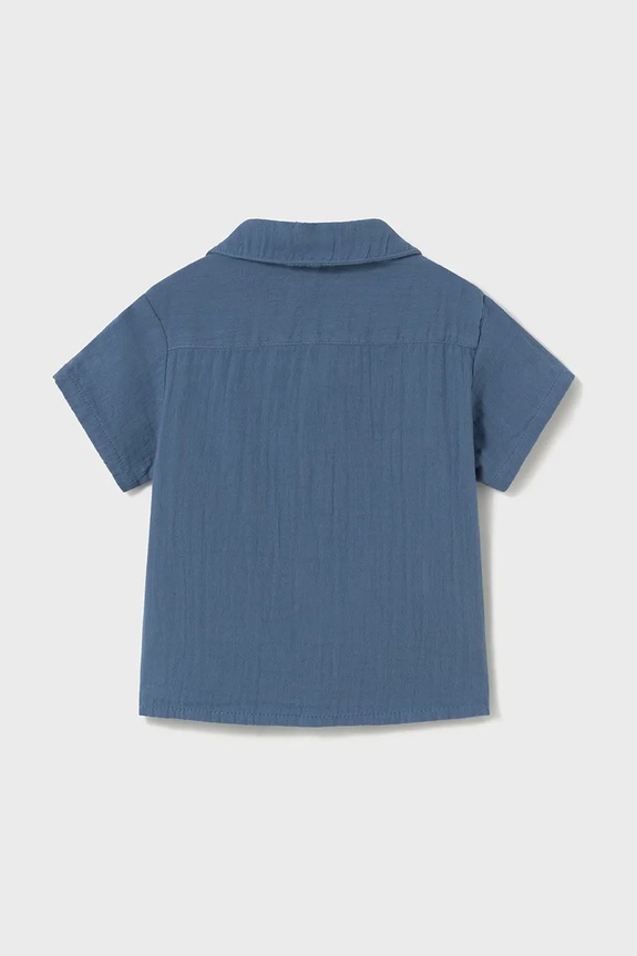 Mayoral koszula bawełniana dziecięca 1111.3C.Baby.PPYA granatowy SS25