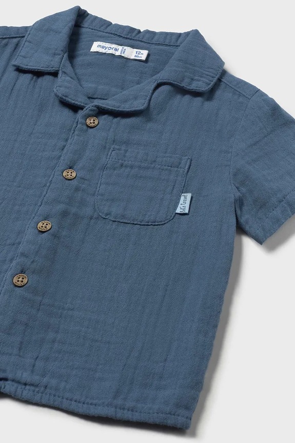 Chłopiec Mayoral koszula bawełniana dziecięca 1111.3C.Baby.PPYA granatowy