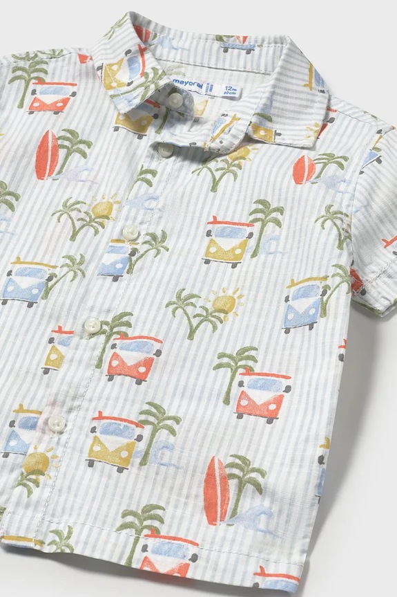 Mayoral koszula bawełniana dziecięca niebieski 1112.3E.Baby.PPYA