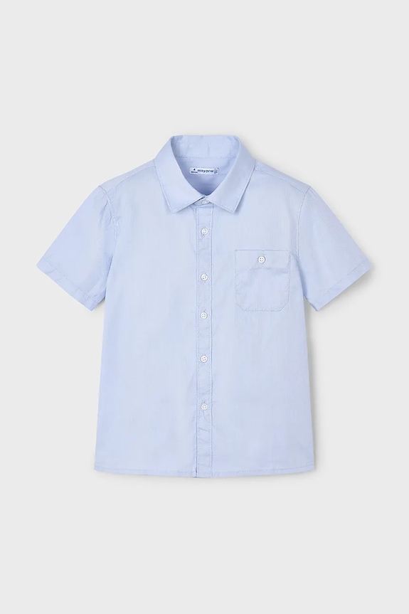 Mayoral koszula bawełniana dziecięca bawełna niebieski 3112.5A.Mini.PPYA