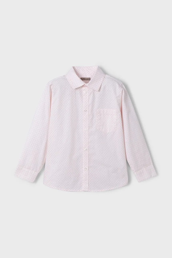 Mayoral camicia di cotone per bambini 3117.5C.Mini.PPYA rosso SS25