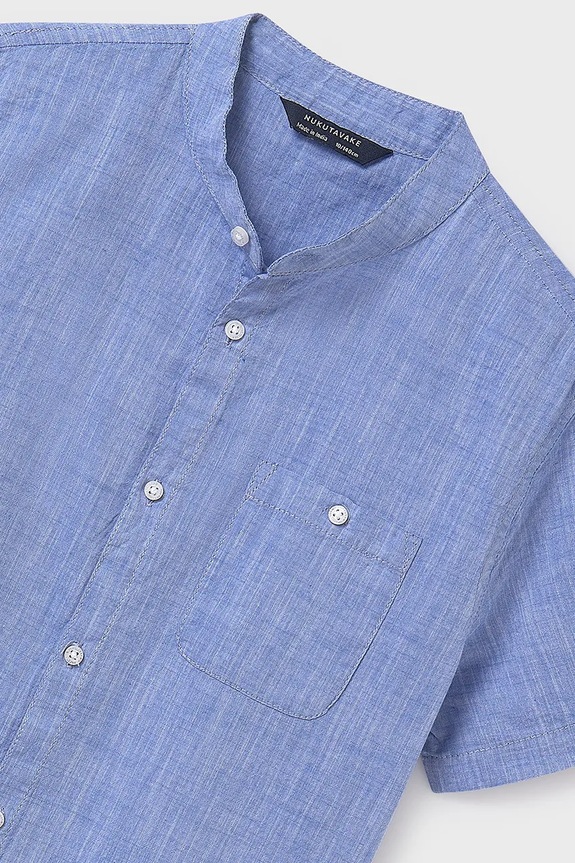 Mayoral koszula bawełniana dziecięca niebieski 6137.7B.Junior.PPYA