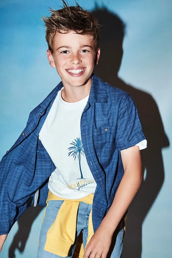 Παιδικό πουκάμισο Mayoral casual σκούρο μπλε 6139.7D.Junior.PPYA