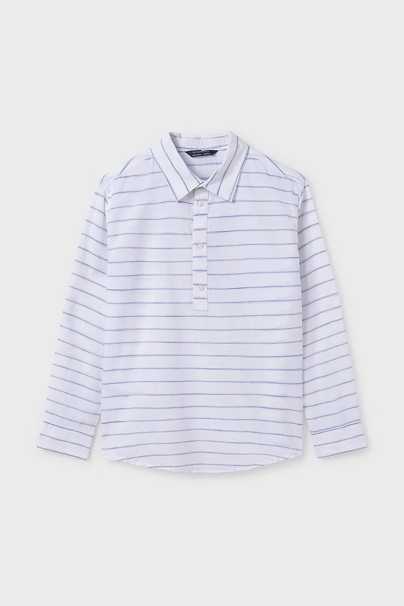 Mayoral camicia di cotone per bambini 6143.7D.Junior.PPYA bianco SS25