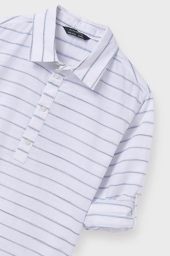 Mayoral camicia di cotone per bambini bianco 6143.7D.Junior.PPYA