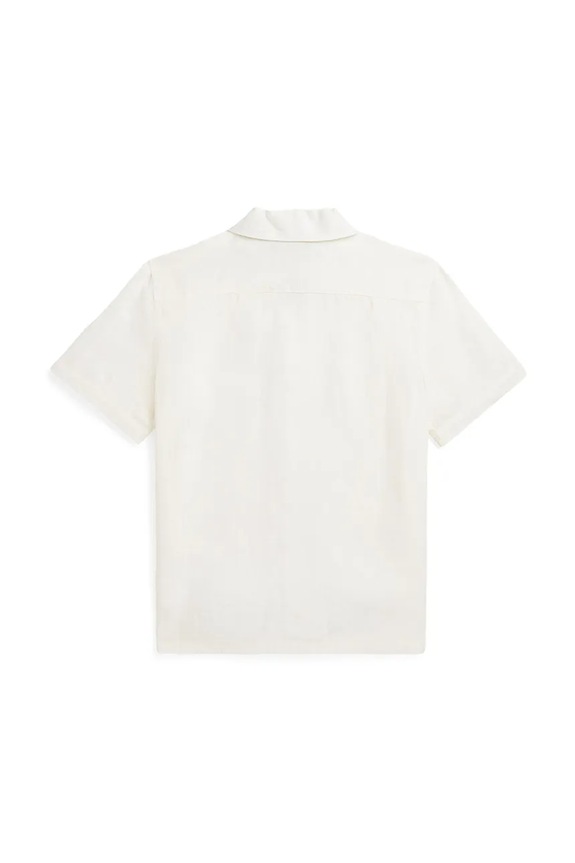 Detská ľanová košeľa Polo Ralph Lauren 323964585001 biela SS26
