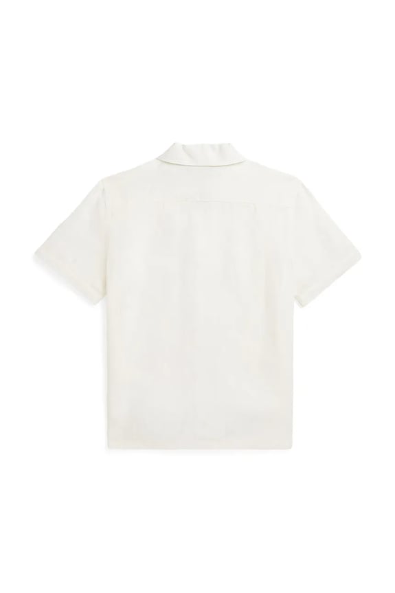 Detská ľanová košeľa Polo Ralph Lauren 323964585001 biela SS26
