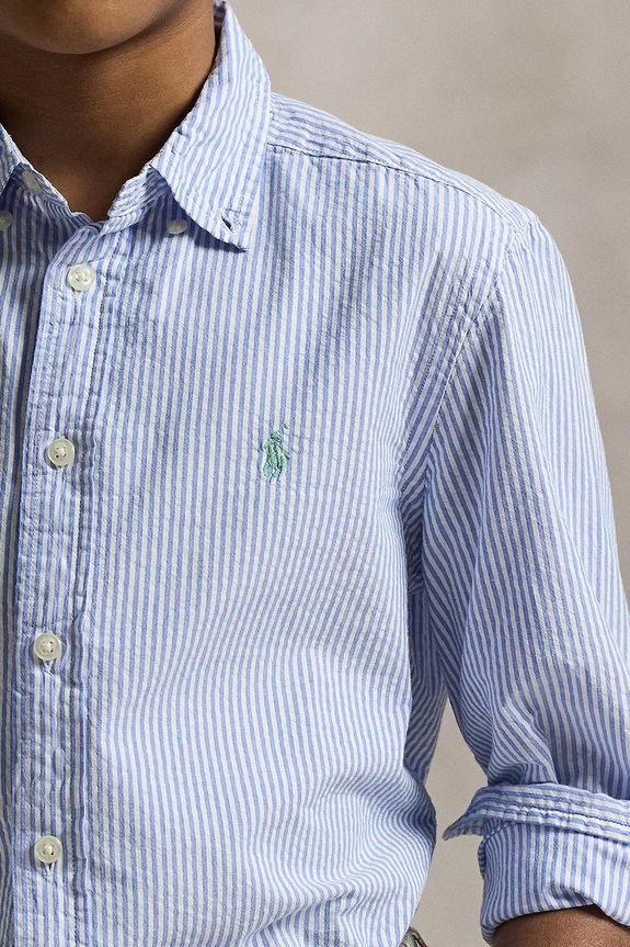 Polo Ralph Lauren koszula bawełniana dziecięca 323964692001 niebieski