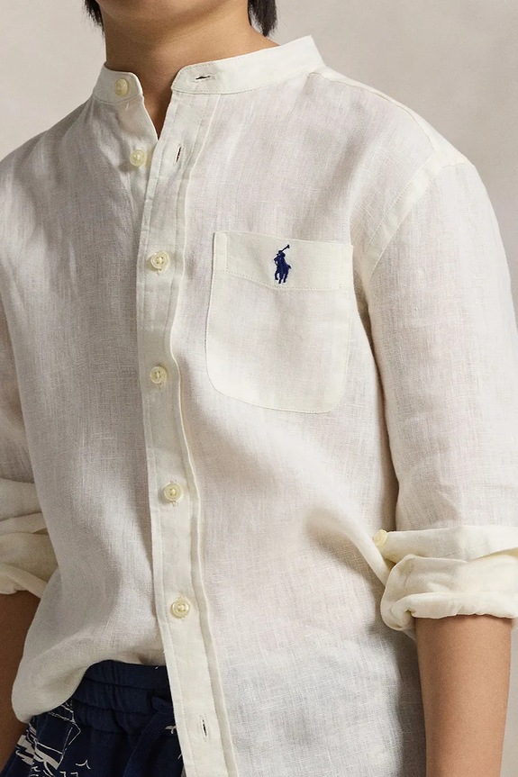 Polo Ralph Lauren koszula lniana dziecięca 323964592002 biały