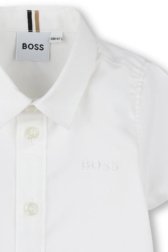 Chłopiec BOSS koszula bawełniana niemowlęca J52089.86.94 biały