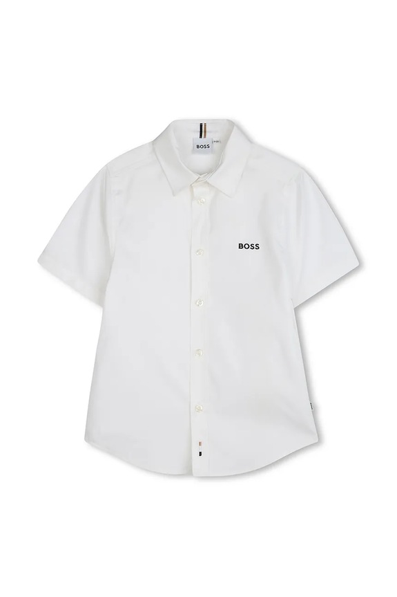 BOSS koszula bawełniana dziecięca bawełna biały J52273.114.150