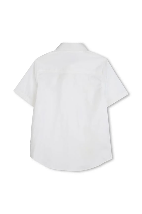 BOSS koszula bawełniana dziecięca J52273.114.150 biały SS25