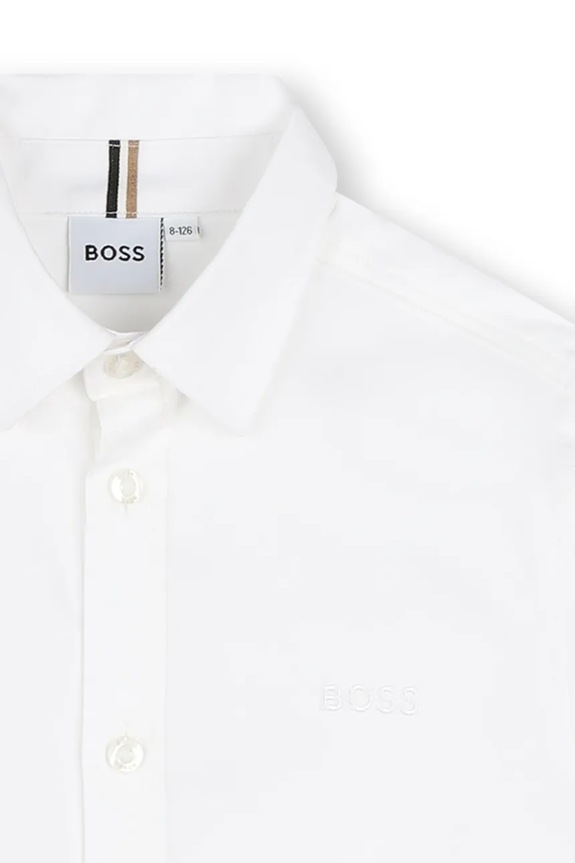 Chłopiec BOSS koszula bawełniana dziecięca J52009.102.108 biały