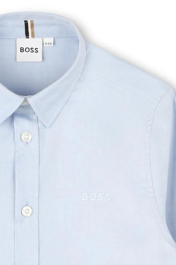 Chłopiec BOSS koszula bawełniana dziecięca J52009.102.108 niebieski