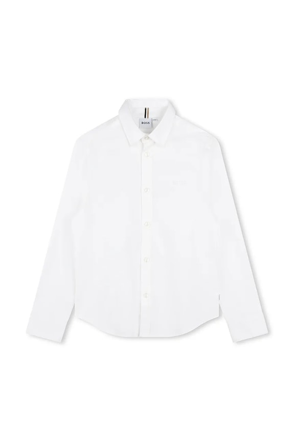 BOSS koszula bawełniana dziecięca bawełna biały J52009.114.150