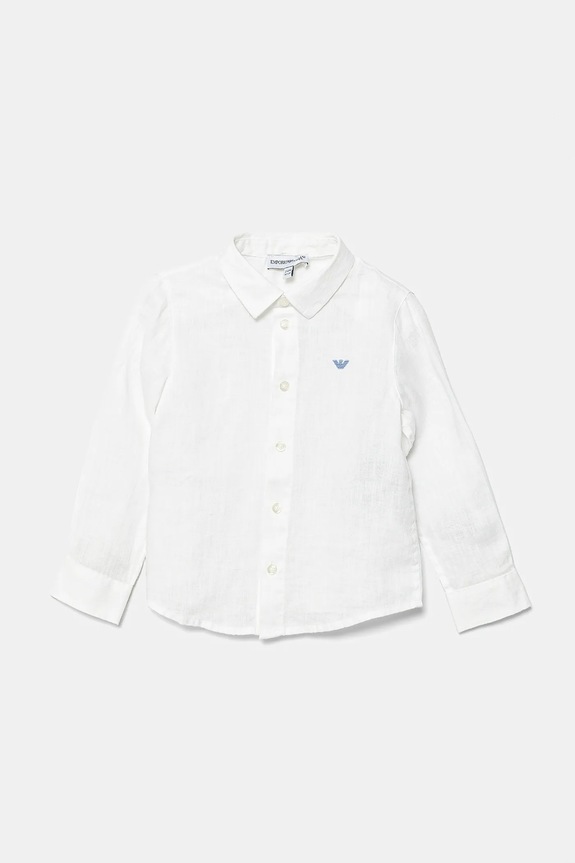 Emporio Armani camicia in lino per neonato biancheria bianco 8NHC02.3NEEZ