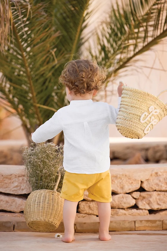 Μωρό βαμβακερό πουκάμισο Tartine et Chocolat CA12061.80.94 λευκό