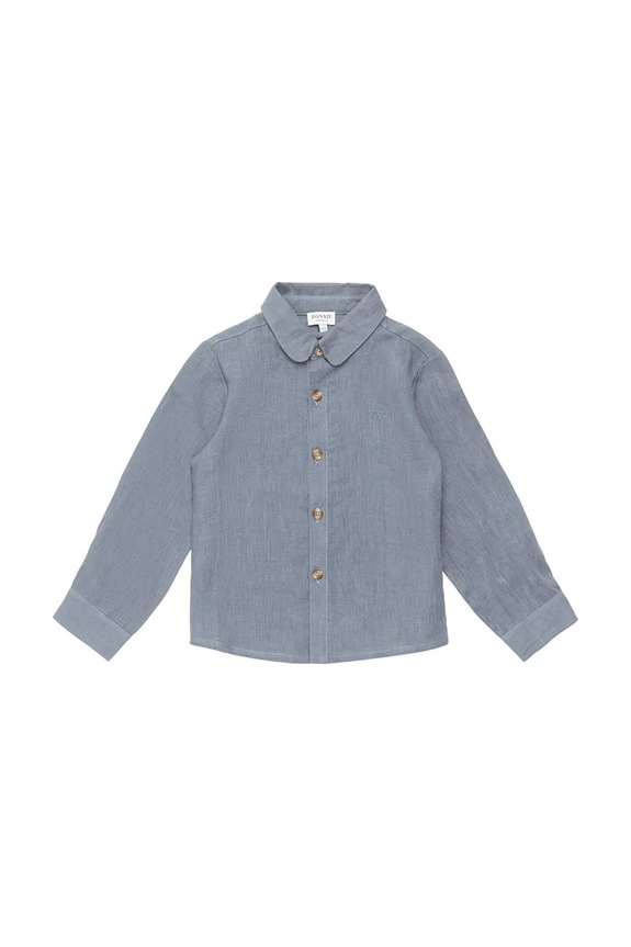Donsje cămașă de in pentru copii Leom Linen Shirt 4096600 albastru SS25