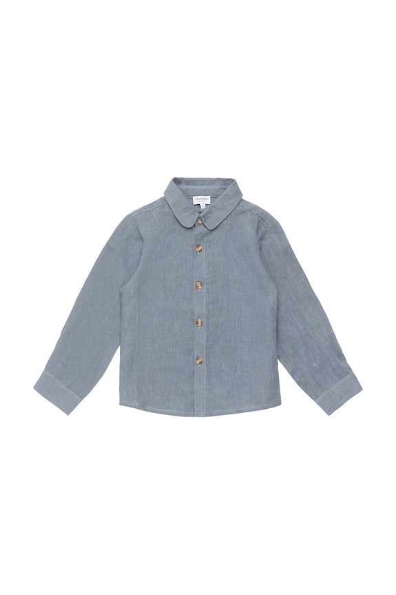 Donsje cămașă de in pentru copii Leom Linen Shirt 4096600 albastru SS25
