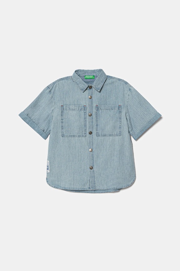 United Colors of Benetton camicia jeans bambino/a denim blu 53Z9CQ046.G.Seasonal