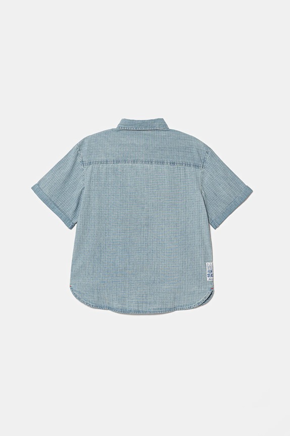 United Colors of Benetton camicia jeans bambino/a 53Z9CQ046.G.Seasonal blu SS25