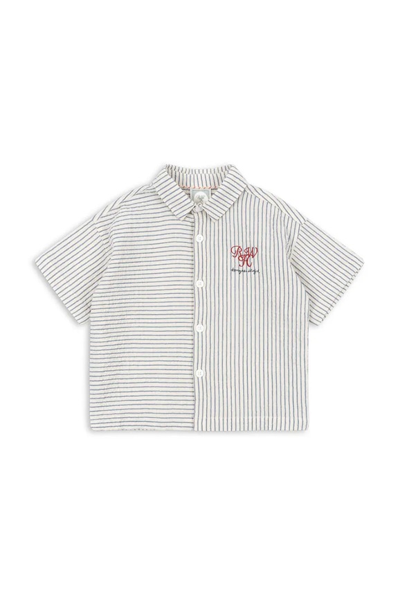 Detská bavlnená košeľa Konges Sløjd RHW X KS DUO SHIRT GOTS KS103596 modrá SS25