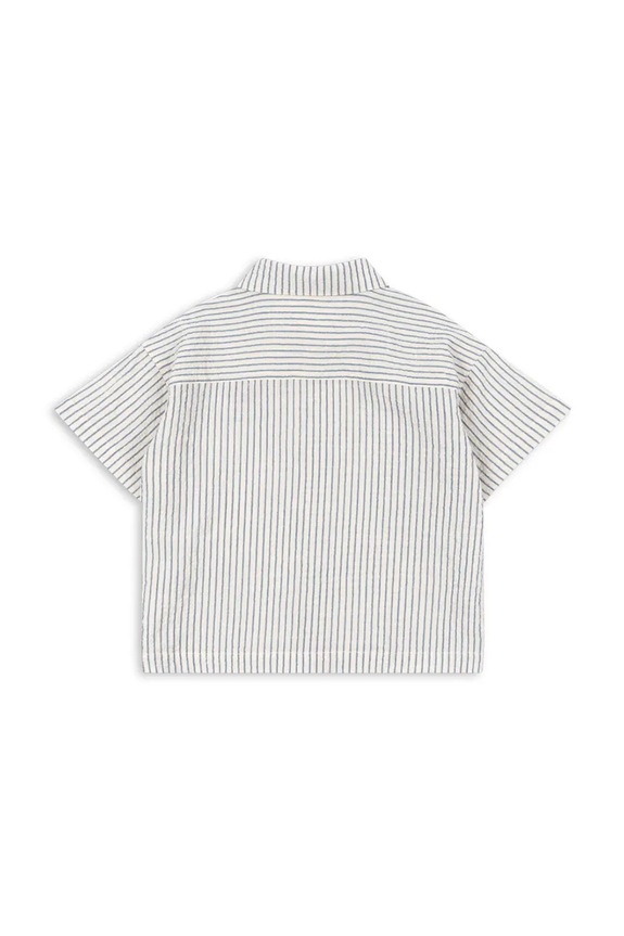 Chlapec Detská bavlnená košeľa Konges Sløjd RHW X KS DUO SHIRT GOTS KS103596 modrá
