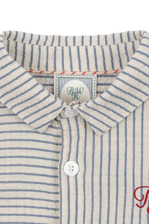 Detská bavlnená košeľa Konges Sløjd RHW X KS DUO SHIRT GOTS modrá KS103596