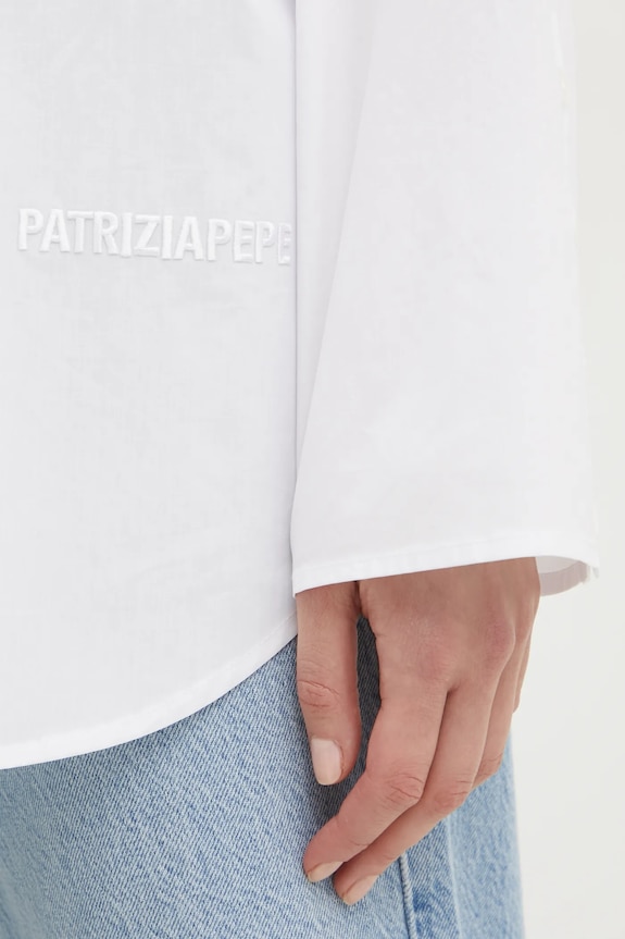 Pamučna košulja Patrizia Pepe 8C0742.AH74 bijela