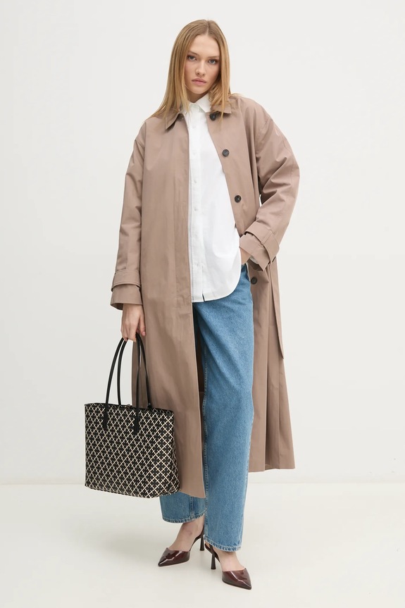 Calvin Klein Jeans cămașă din bumbac J20J224858 bej SS25