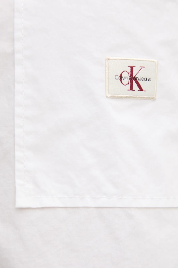 Calvin Klein Jeans camasa din bumbac J20J225078 alb
